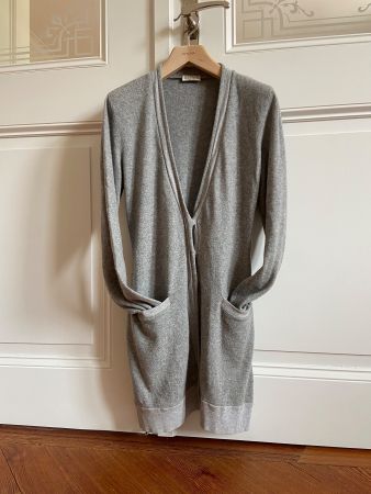 Brunello Cucinelli Cardigan - Kaschmir, hellgrau, Gr. L