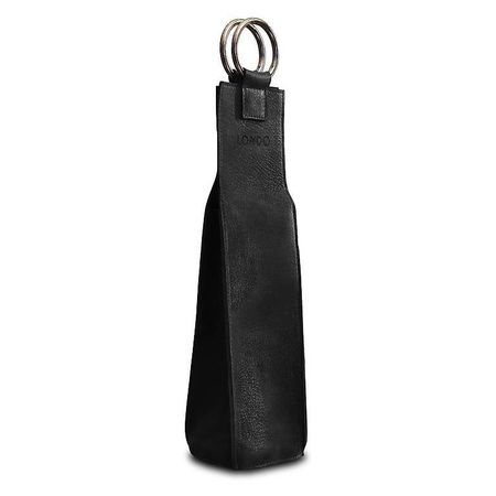 Sac à bouteille de vin - cuir noir design