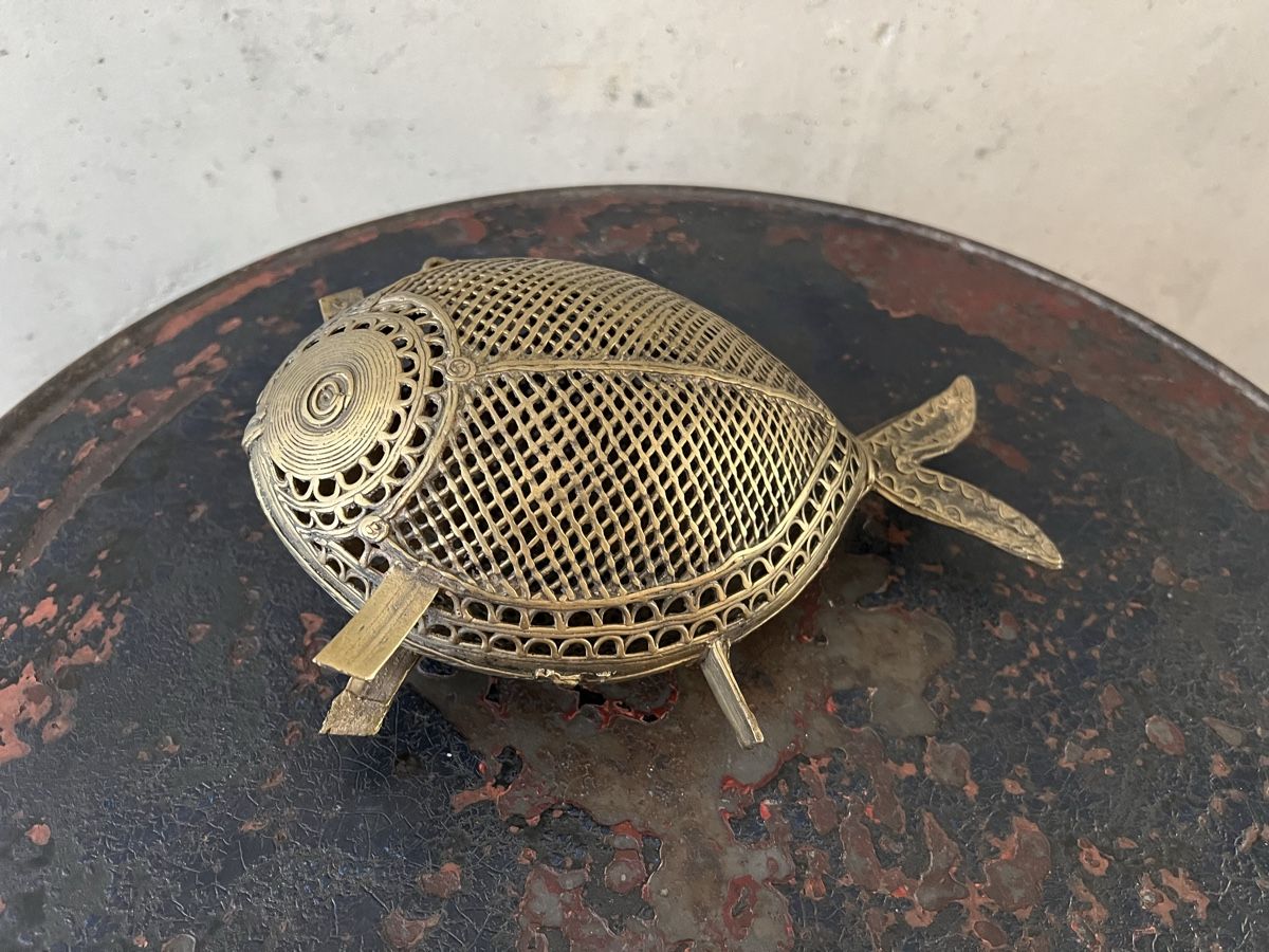 Figuren: Handgefertigte Messing Figur/Fisch Dhorka- Technik – Gebraucht aus Wabern von La-Vitrine 7
