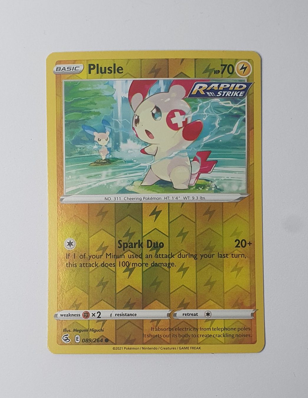 Pokémon Carte collezionabili: Plusle - Fusion Strike 089/264 - Reverse Holo - Pokémon TCG – Nuovo (secondo la descrizione) da Gross venduto da ArcanaGameshop