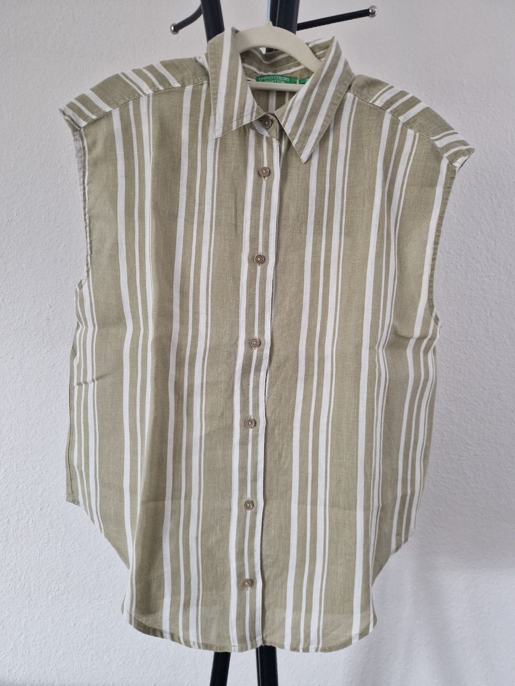 Benetton Camicette: Leinenbluse Benetton gestreift Grösse S – Usato da Gwatt (Thun) venduto da Letzte-Chance-III 3