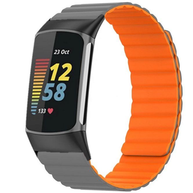 Bracelets: Armband Silikon Magnet für Fitbit Charge 5 / 6 – Neuf avec emballage d'origine à Lausanne par WATCH-WORLD 2
