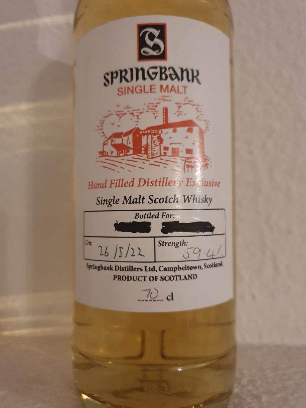 Springbank Bevande alcoliche: Springbank handfilled Distillery Exclusive bot.26.5.2022 – Nuovo e nell'imballaggio originale da Langnau am Albis venduto da jer_pm72 1