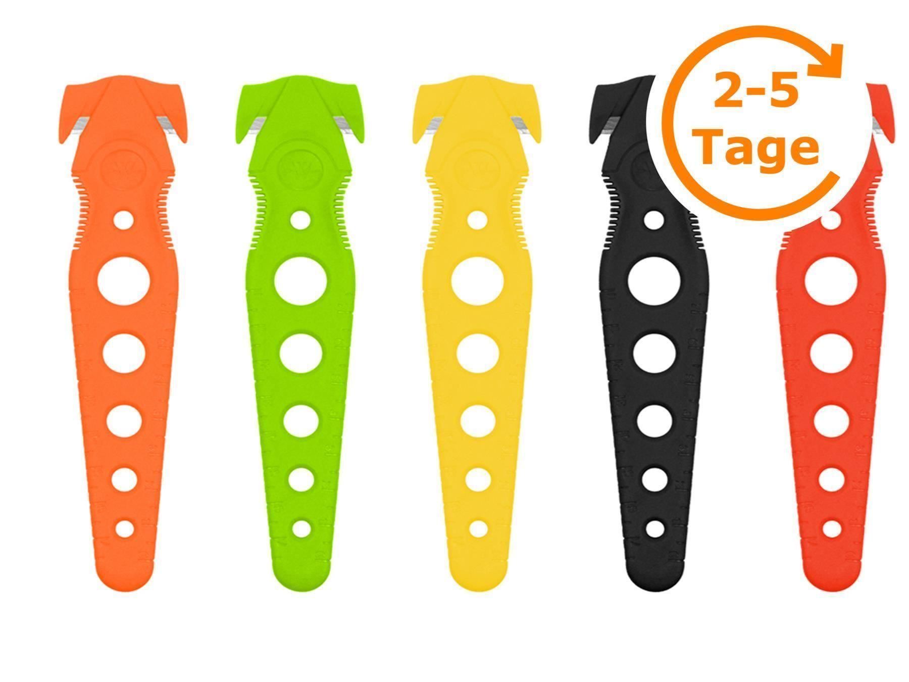 Messer: Sicherheitsmesser, 5er Set, farbig sort – Neu und originalverpackt aus St. Gallen von cointec