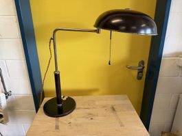 Schreibtischlampe AMBA Basel Metall/Holz 50er Jahre