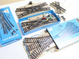 Märklin 4 x El. DKW/3-Wegweiche/Kreuzung Set - 5214 & 5207