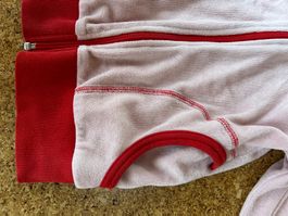 Frottée Trainerjäggli ROSA-ROT RETRO 122/128
