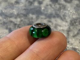 Pandora Charm Muranoglas 💚 grün, 925er Silberr