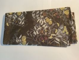Stoff durchsichtig mit Blumenmuster ca 153-153