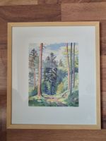 Original Aquarell "Waldweg"