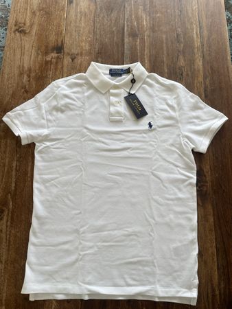 Polo Ralph Lauren Shirt Custom Slim Fit Weiss M Neu