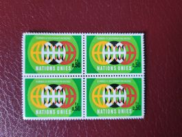 1971, Nations Unies  -  Sondermarke - 4er Block