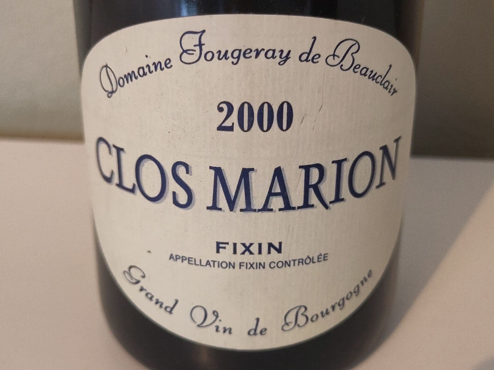 Wein: 1 FL. Fixin "Clos Marion" 2000 – Neu (gemäss Beschreibung) aus Basel von Morgenmuffel 1