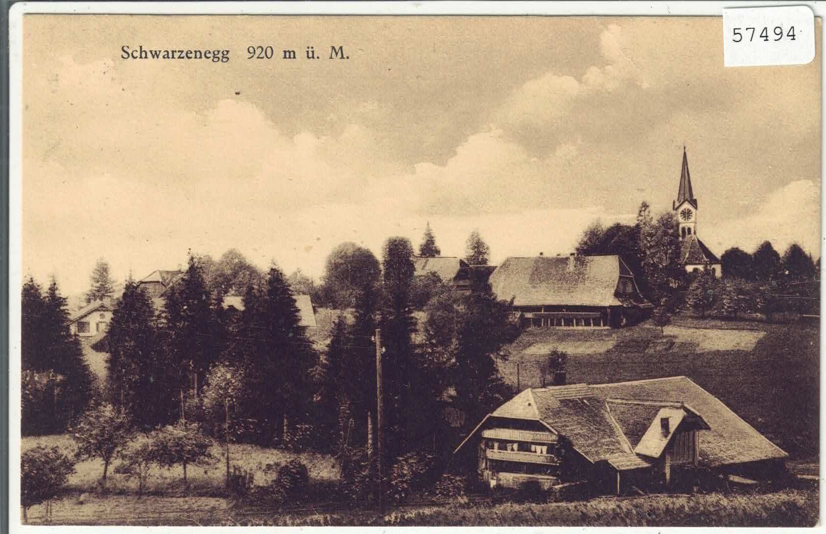 Ansichtskarten: Schwarzenegg - Dorfteil – Gebraucht aus Ettingen von Kartenplanet