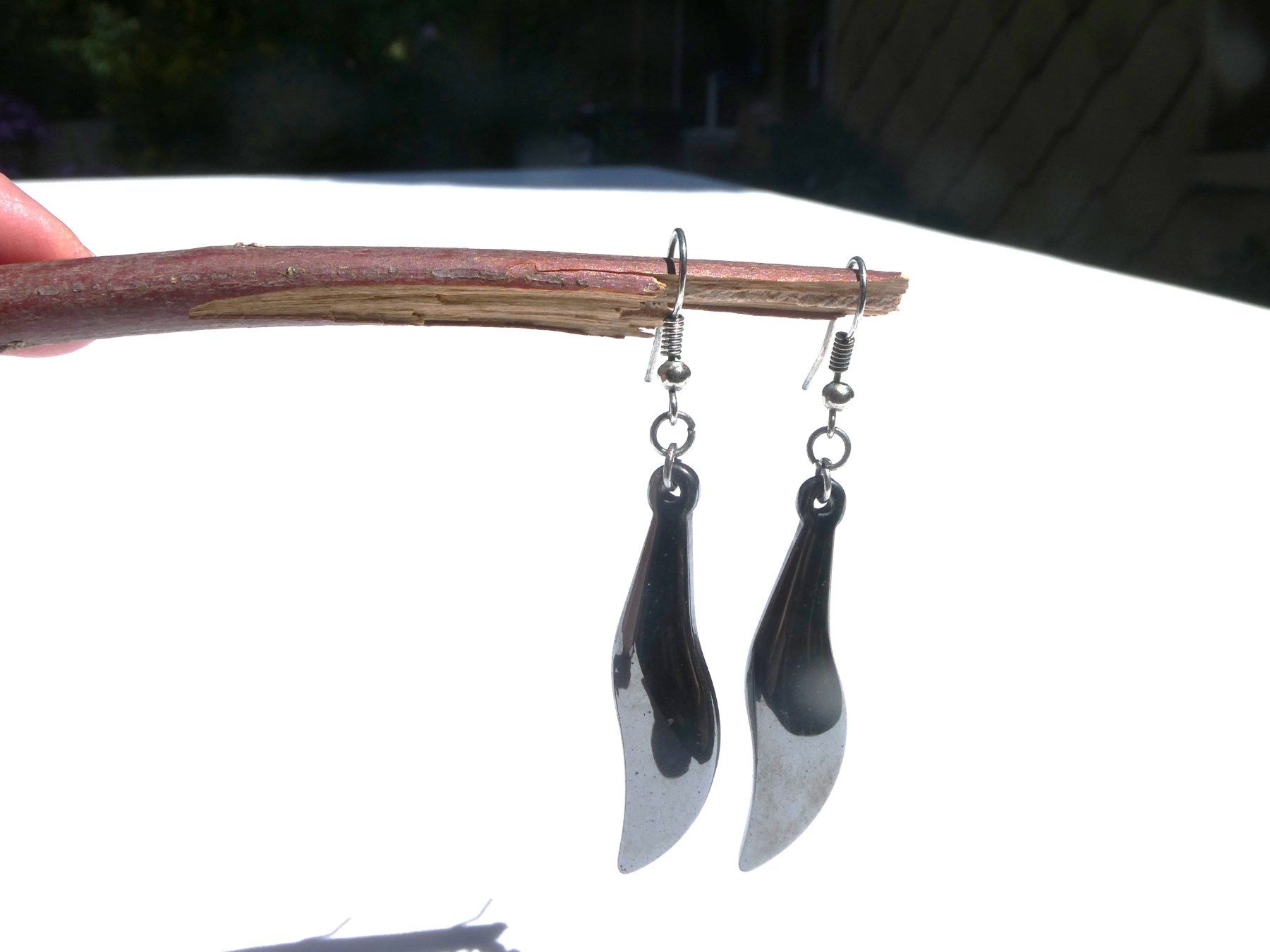 Boucles d'oreille: Hämatit Ohrhänger,  Modeschmuck / NEU – D'occasion à Gattikon par kaandooh