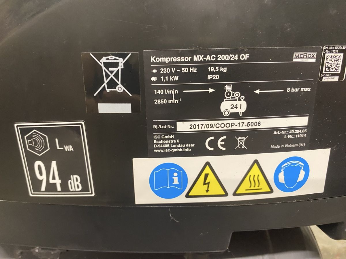 Compressori: Merox Kompressor 8 bar – Usato da Wiesendangen venduto da argon03 2