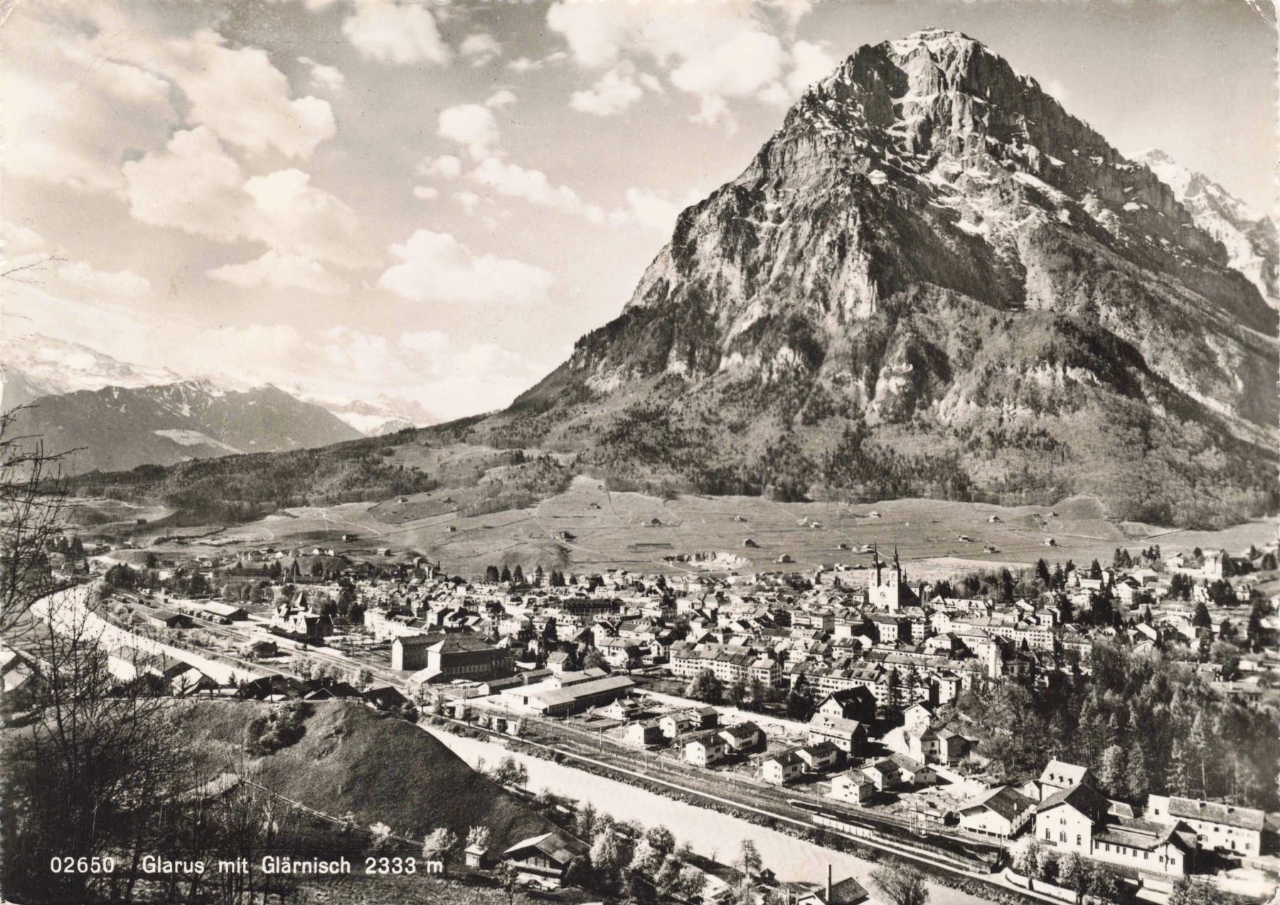 Cartoline postali: Glarus mit glärnisch G – Usato da Biasca venduto da Blenio71