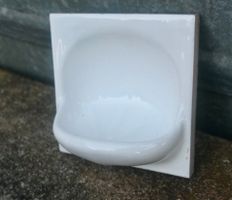 VINTAGE Badezimmer Seifenablage keramik 15 x 15 cm