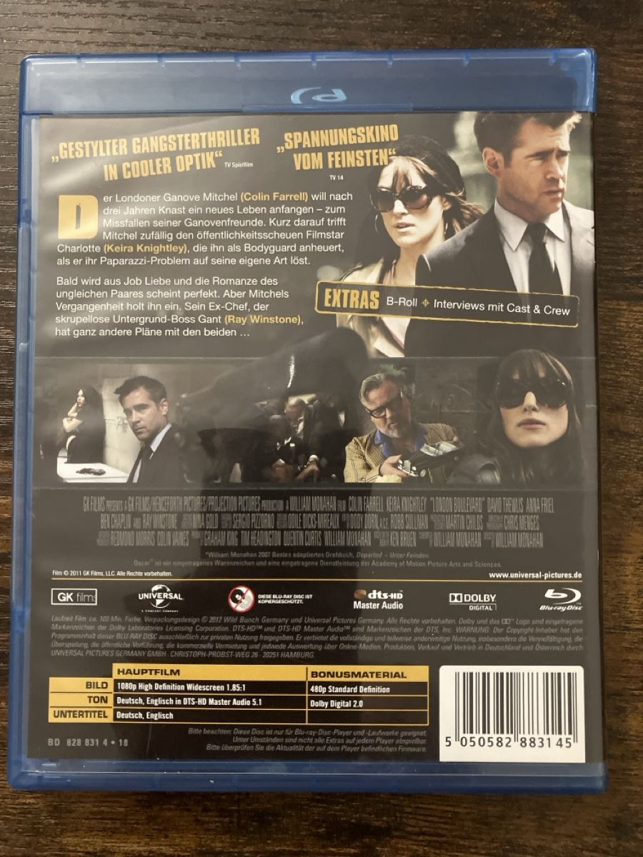Tutti i DVDs: London Boulevard BluRay – Usato da Glarus venduto da Jhuber78 1