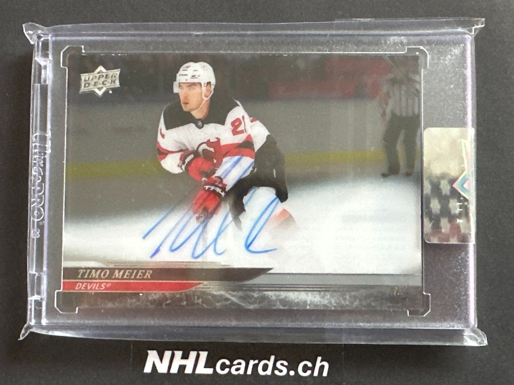 NHL Carte collezionabili: Timo Meier NHL Clear Cut Auto Card – Usato da Belp venduto da nhlcards.ch
