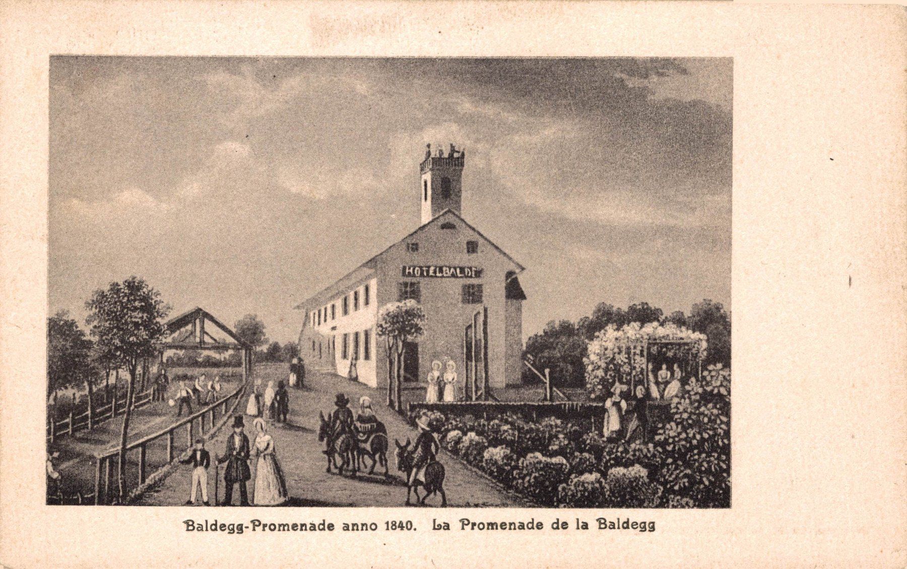 Cartes postales: Baldegg. Promenade anno 1840 – D'occasion à Bronschhofen par Astore