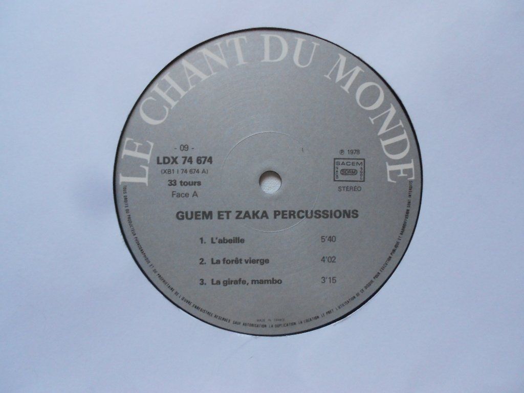 Dischi in vinile: GUEM ET ZAKA PERCUSSION – Usato da Bex venduto da Giorgiob 2