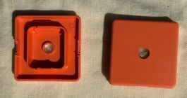 Feller Kalotte EDIZIO für 60x60mm Taster/Schalter ROT beleu.