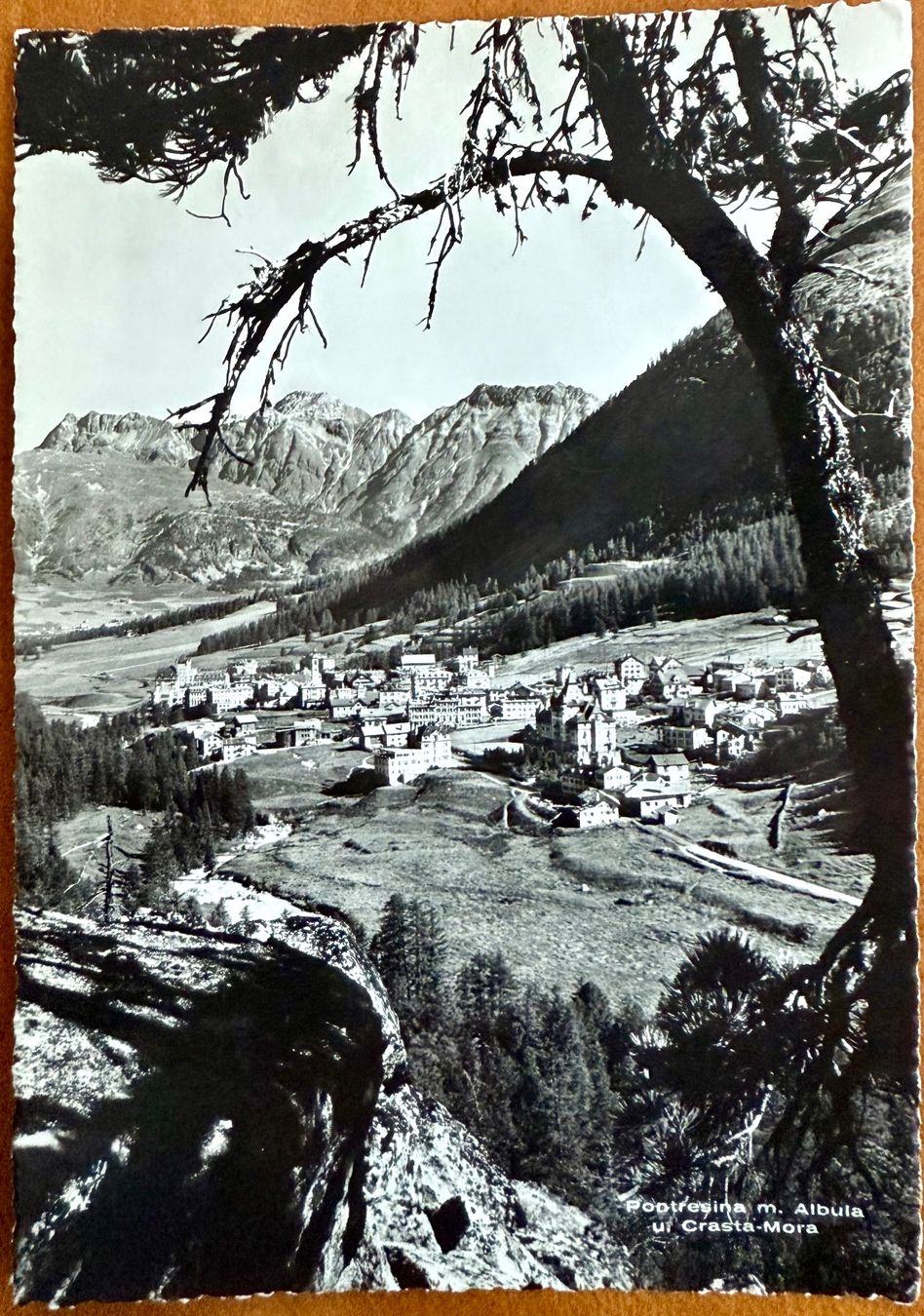 Cartoline postali: Pontresina m. Albula u. Cresta - Mora 1958 – Usato da Lutry venduto da Ediego
