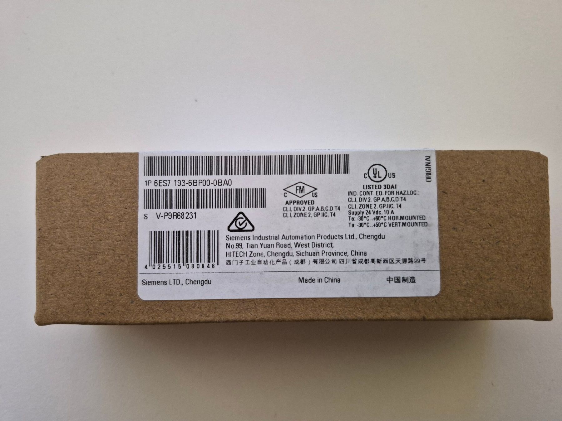 Siemens Componenti elettronici: ET200SP Baseunit Typ A0, Grau, 6ES7 193 6BP00-0BA0 – Nuovo e nell'imballaggio originale da Rapperswil BE venduto da SF-15 1
