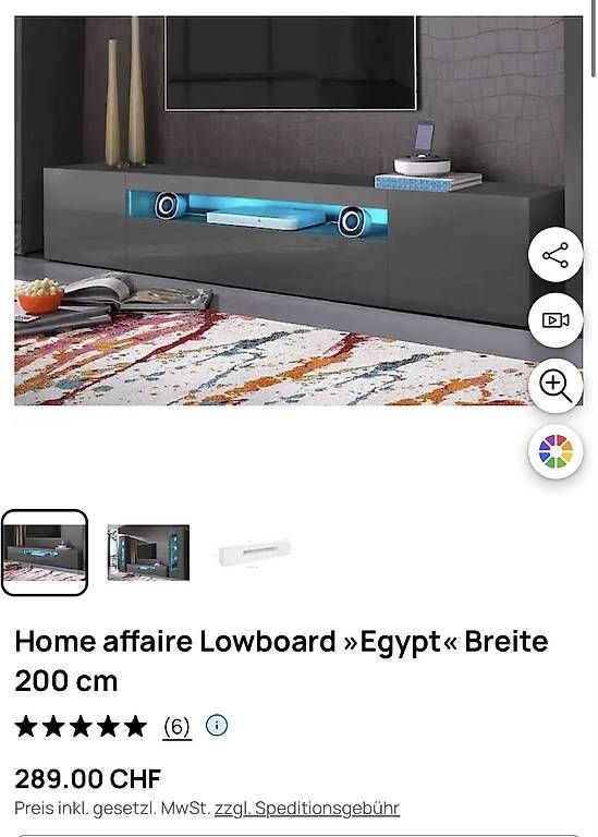 Kommoden: Lowboard Tv Möbel anthrazit – Gebraucht aus Rothrist von luc_8h5w 4
