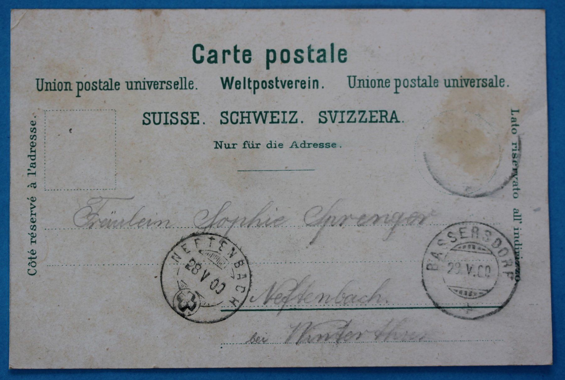 Cartoline postali: BASSERSDORF LITHO AK – Usato da Lotzwil venduto da pirolh 1