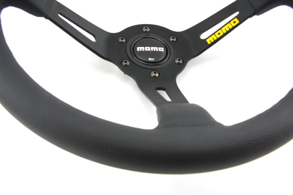 Tutti pezzi di ricambio auto: Momo Leder Sportlenkrad Modell MOD. 08 3 – Nuovo e nell'imballaggio originale da Moers venduto da BMS-Racing 2