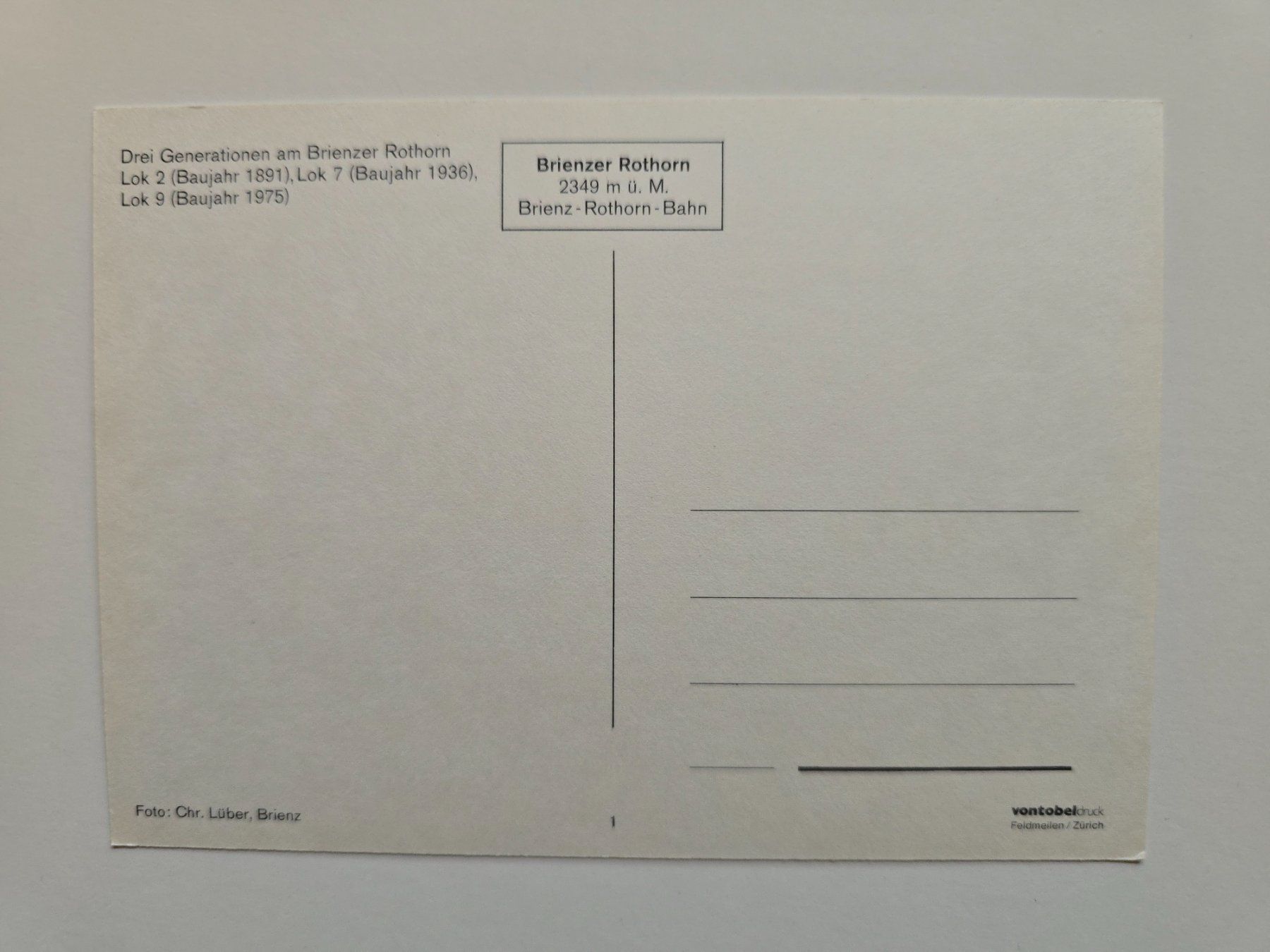 Cartoline postali: AK Bahnen Brienz-Rothorn-Bahn alt – Usato da Dättlikon venduto da Wundertuete_ 1