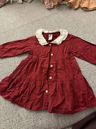 Kleid H&M rot Baumwolle Grösse 74 Weihnachtskleid
