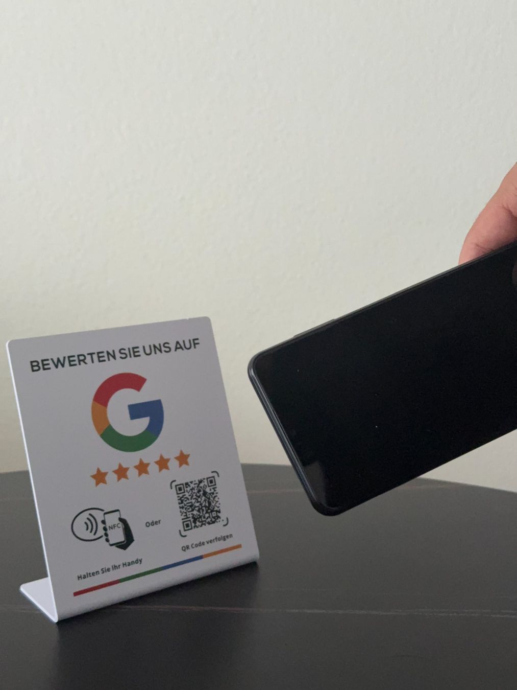 Ladenausstattungen & Messebau: Google Rezensionen Aufsteller – NFC & QR Code – Bewertung – Neu und originalverpackt aus Burg AG von Dein-Expert 1