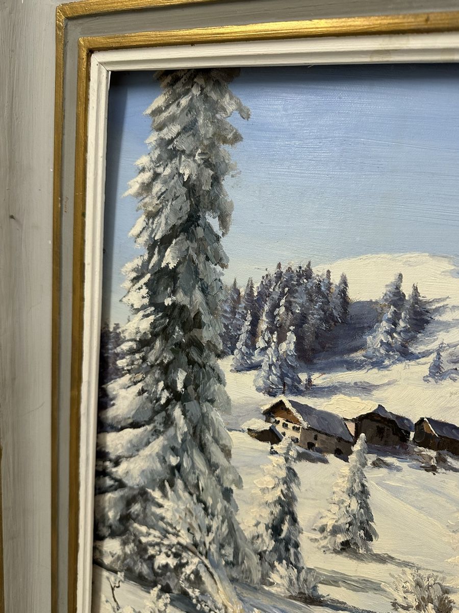 Dipinti: Gemälde Paul Leuba Winterlandschaft mit Häusern – Usato da Ebikon venduto da Gaenggeliwaar 5