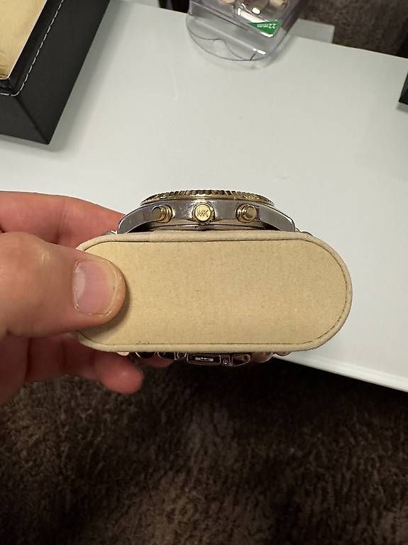 Michael Kors Orologi: Michael Kors Chronograph Silber/Gold – Usato da Kriens venduto da Fraxons 1