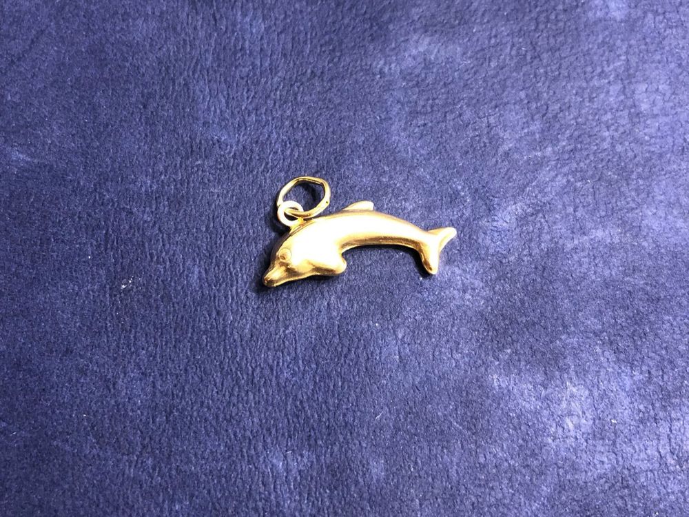 Ciondoli: Anhänger Delfin aus 14 Karat Gelbgold Au 585 – Usato da Bern venduto da bombich 3
