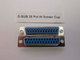 D-SUB 25-polig, weiblich, zum Löten (Solder Cup)