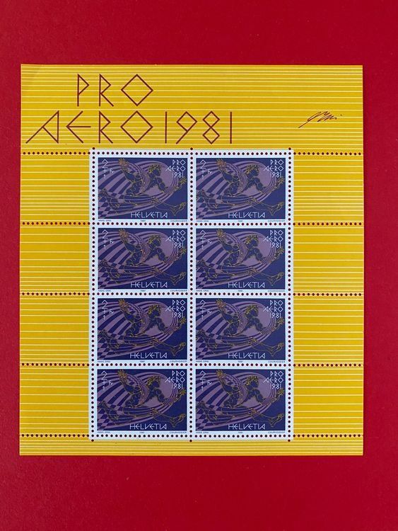 Tutti i francobolli: 1 Stk. Block`s Pro Aero 1981, Postfrisch ungestempelt – Nuovo (secondo la descrizione) da Oberwil Lieli venduto da 560amg