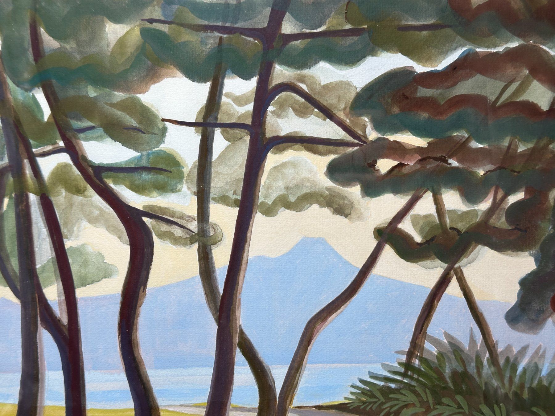 Dipinti: Superbe aquarelle paysage Lac Léman Vidy. Signée – Usato da Morges venduto da MeeBee 5