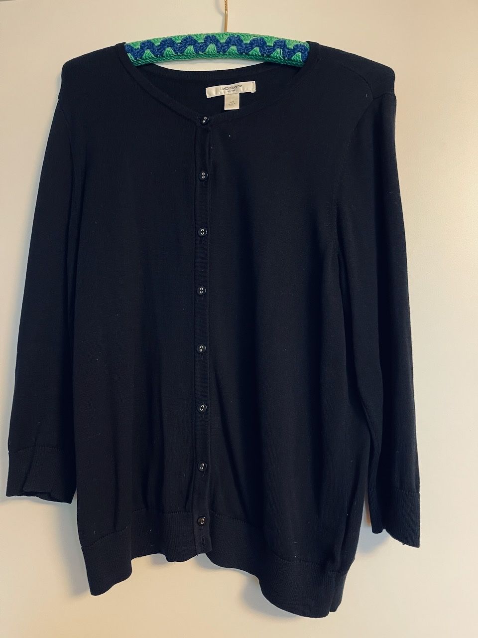Giacche: Schwarzes, feines Strickjäckchen, 3/4 Arm,55% Seide, 45% BW – Usato da Winterthur venduto da ing_pd8f 7