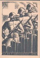 Armée Suisse, GZ. BR.7 + AKTIVDIENST 1939, Litho (60)