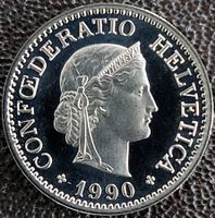 10 Rappen 1990 stgl. / aus Münzsatz