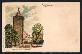Litho Schaffhausen, Obertorturm mit Ober