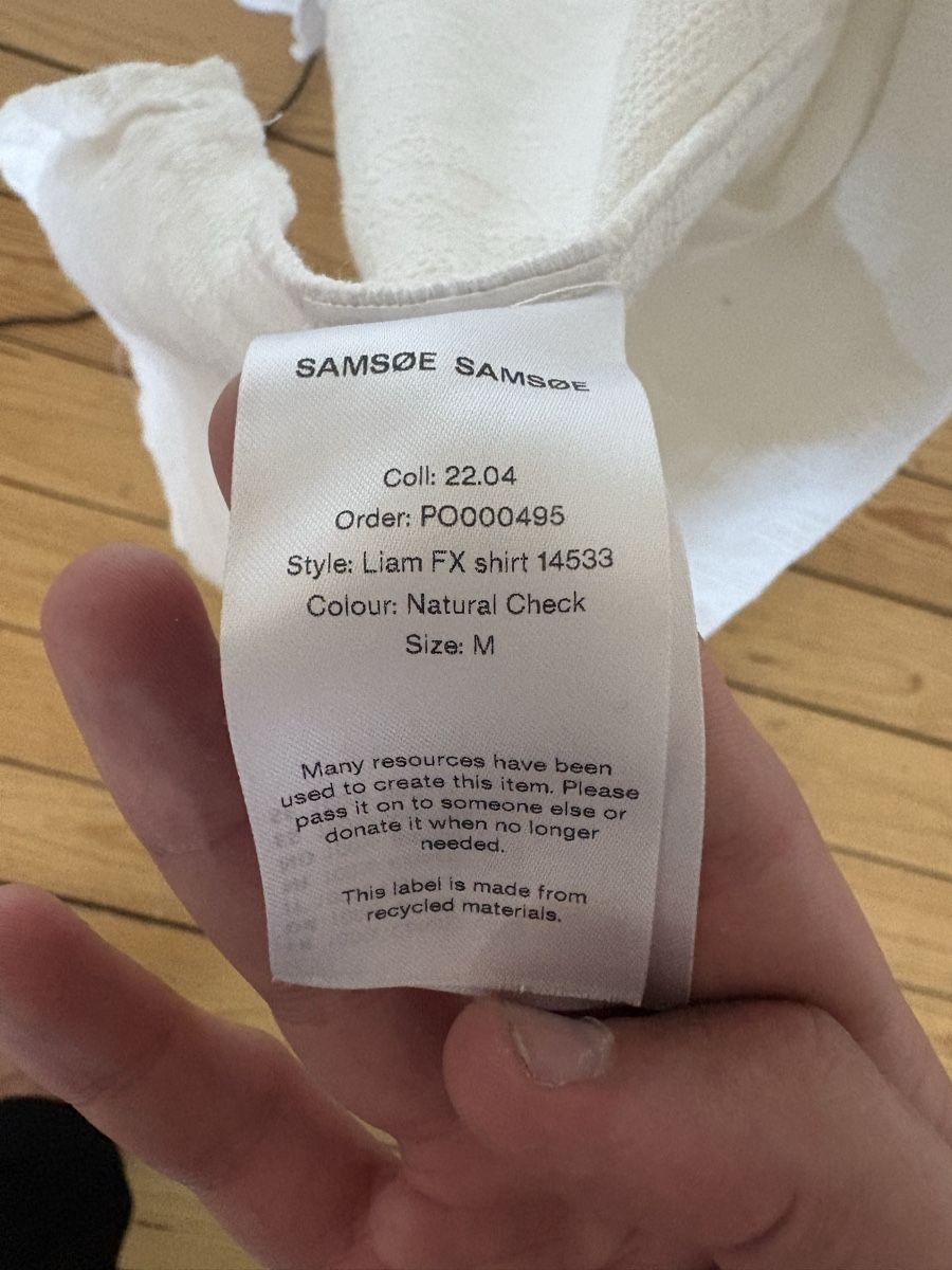Hemden: Hemd SAMSOE SAMSOE Liam FX Grösse M Natur Check – Gebraucht aus Zürich von Aristide_87 3