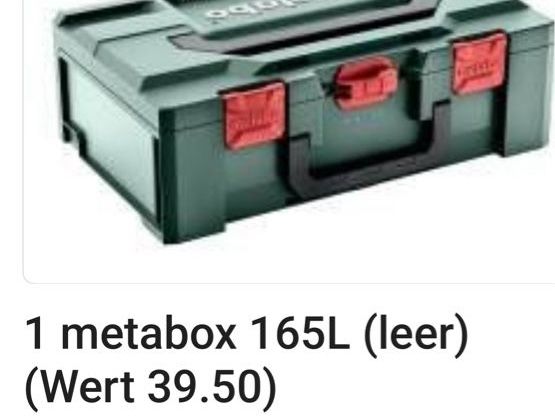 Metabo Tous les outils: MetaBox 165 leer – Neuf (Voir description) à Hittnau par Oracel 3