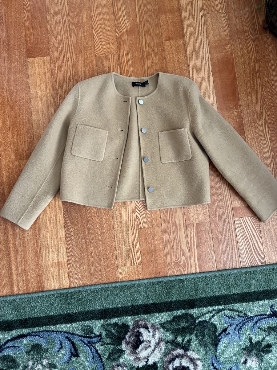 Theory Jacken: Theory New Divide Wool & Cashmere Crop Jacket – Gebraucht aus Münchenstein von B771 4