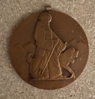 Antike Medaille St. Bernhard mit Hund - Sammlerstück Rarität