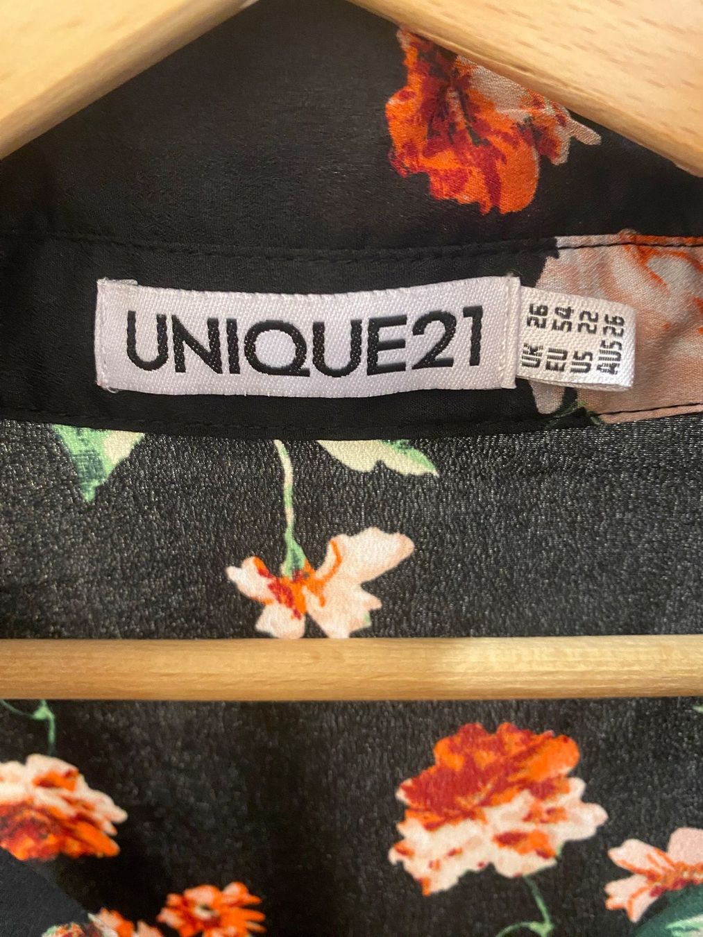 Camicette: Unique21 Bluse langarm Rosenmuster schwarz Gr. 54 – Usato da Pratteln venduto da a23_j2gs 4